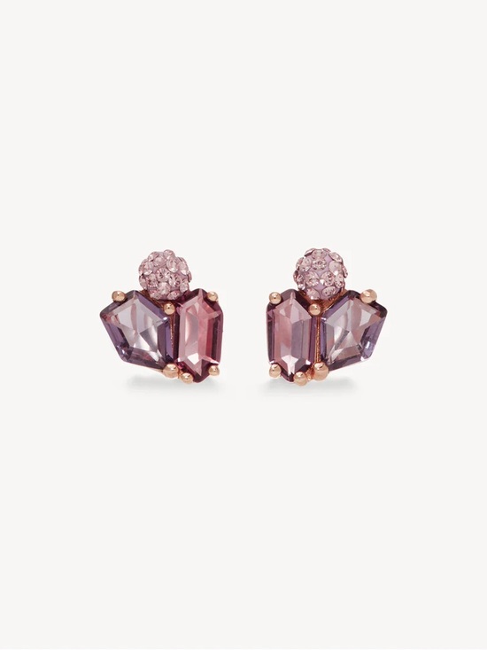 Hillberg & Berk Jewelry - Hillberg & Berk Pink Crystal Cluster Stud Earrings - Women Jewelry